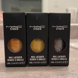 MAC Nail Polish Set of 3. Brand new in box.